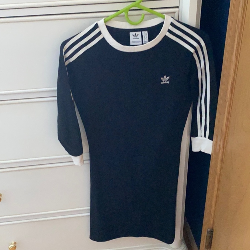 Adidas White Stripe Dress